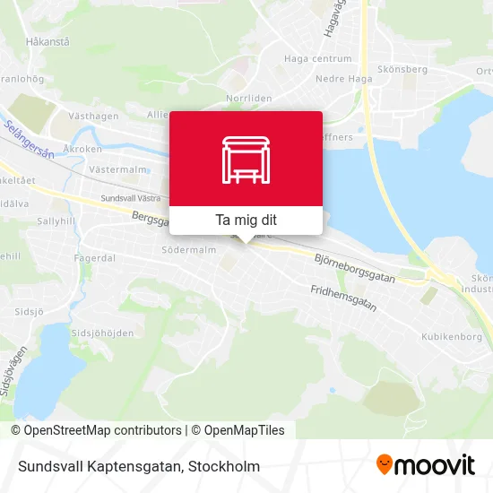 Sundsvall Kaptensgatan karta