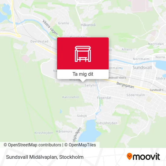 Sundsvall Midälvaplan karta
