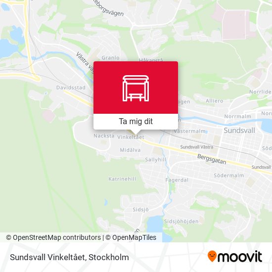 Sundsvall Vinkeltået karta