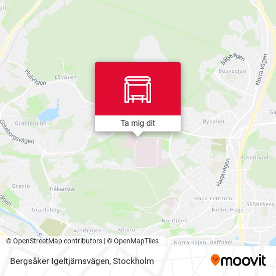 Bergsåker Igeltjärnsvägen karta