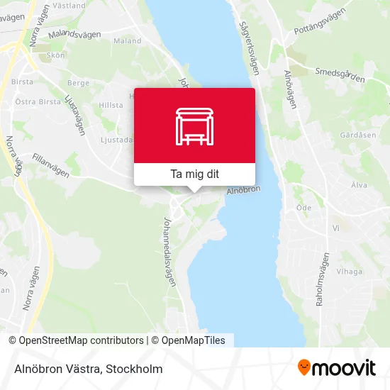 Alnöbron Västra karta