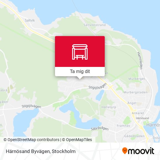Härnösand Byvägen karta