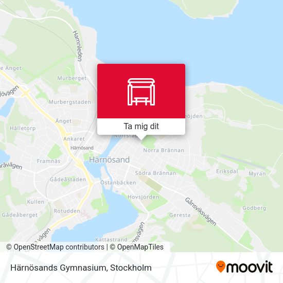 Härnösands Gymnasium karta
