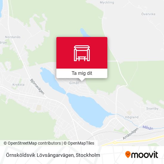 Örnsköldsvik Lövsångarvägen karta