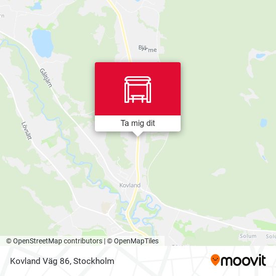 Kovland Väg 86 karta