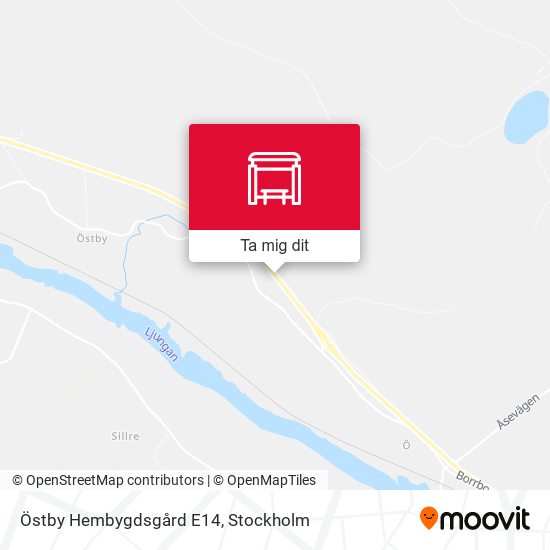 Östby Hembygdsgård E14 karta
