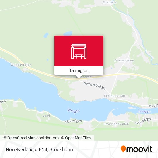 Norr-Nedansjö E14 karta