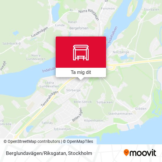 Berglundavägen/Riksgatan karta