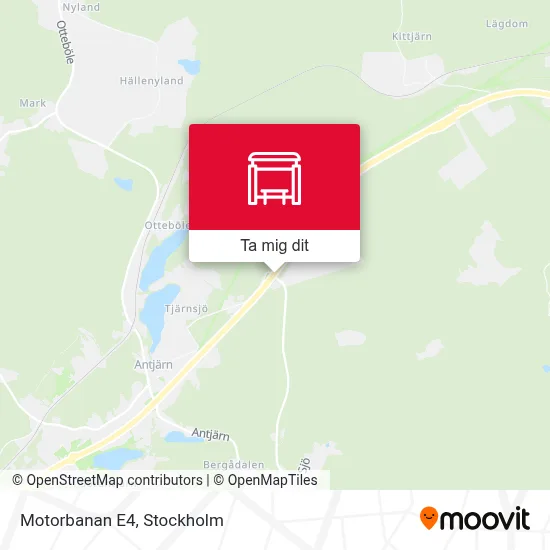 Motorbanan E4 karta