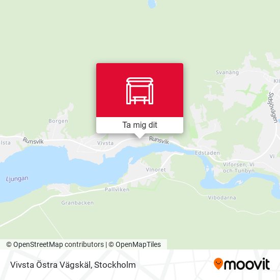 Vivsta Östra Vägskäl karta
