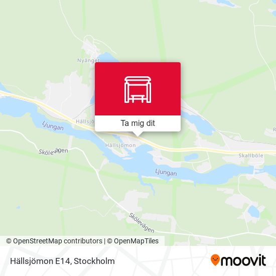 Hällsjömon E14 karta