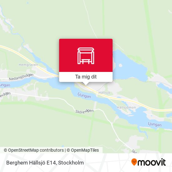 Berghem Hällsjö E14 karta