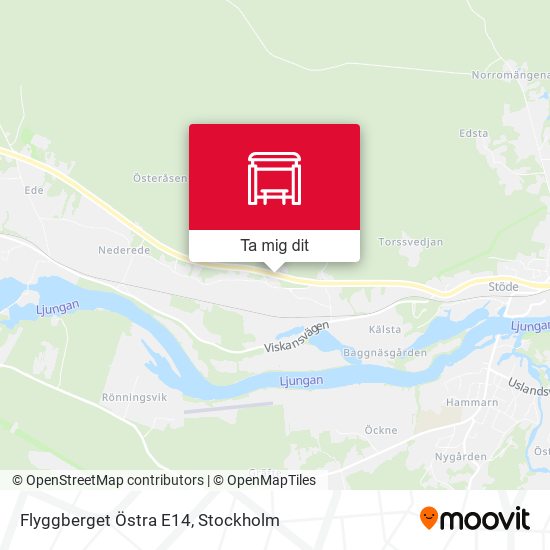 Flyggberget Östra E14 karta