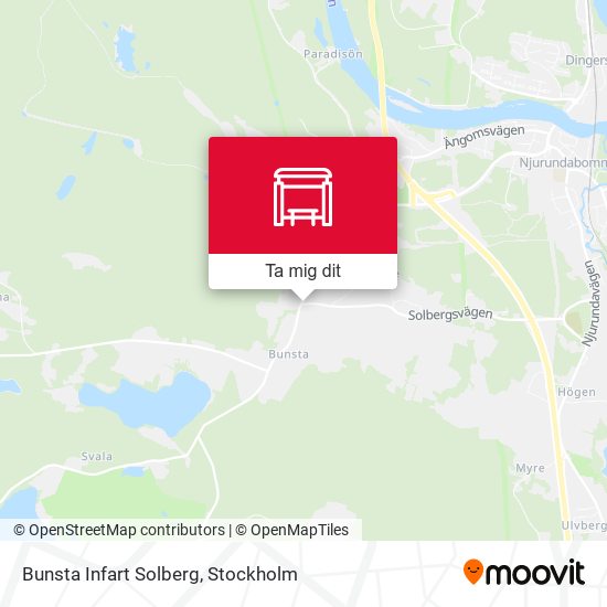 Bunsta Infart Solberg karta