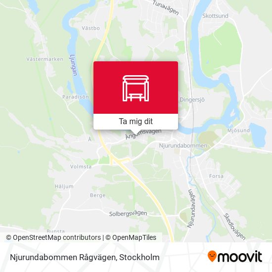 Njurundabommen Rågvägen karta