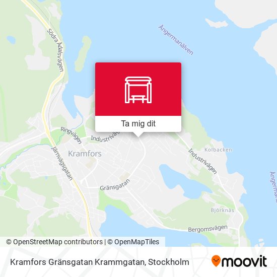 Kramfors Gränsgatan Krammgatan karta