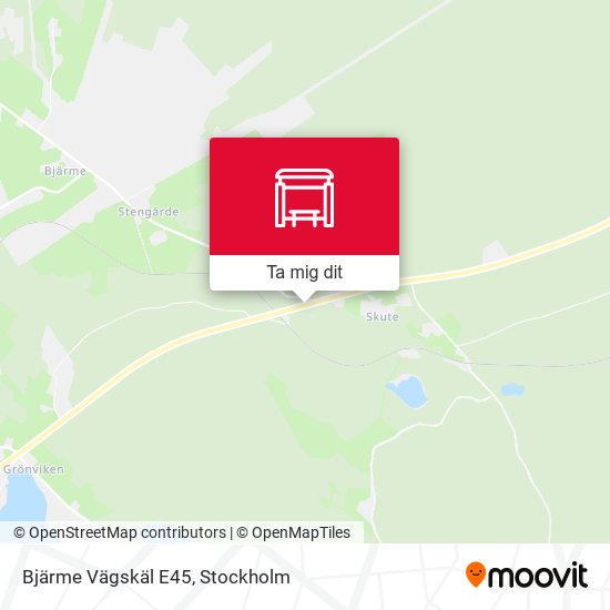 Bjärme Vägskäl E45 karta