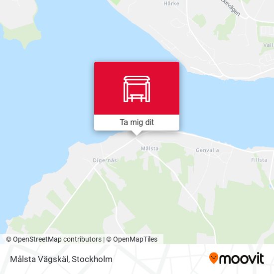 Målsta Vägskäl karta