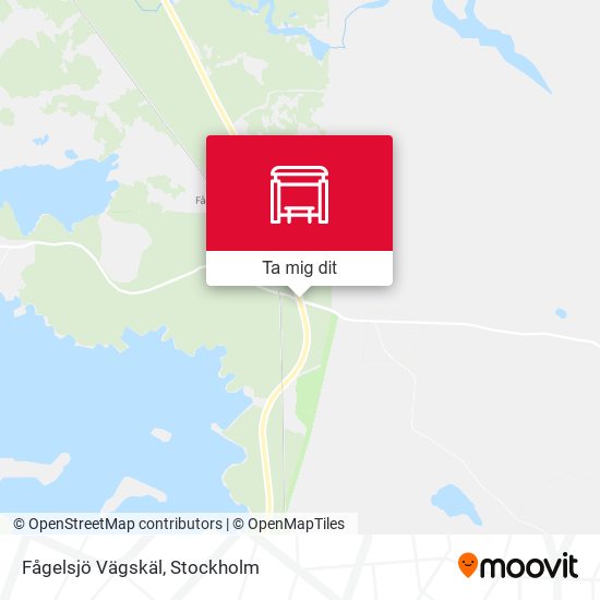 Fågelsjö Vägskäl karta