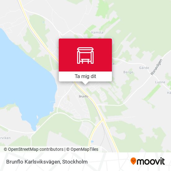Brunflo Karlsviksvägen karta