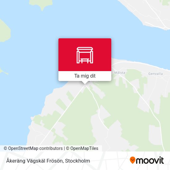 Åkeräng Vägskäl Frösön karta