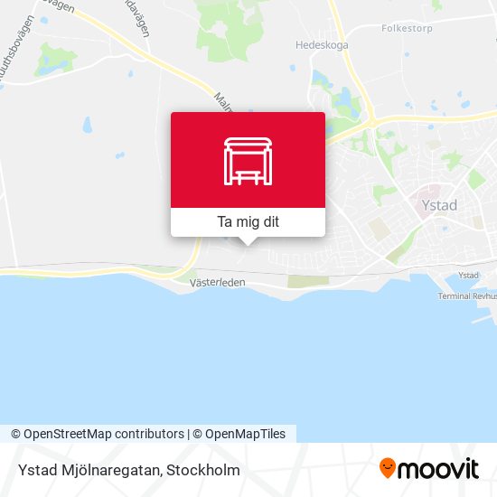 Ystad Mjölnaregatan karta