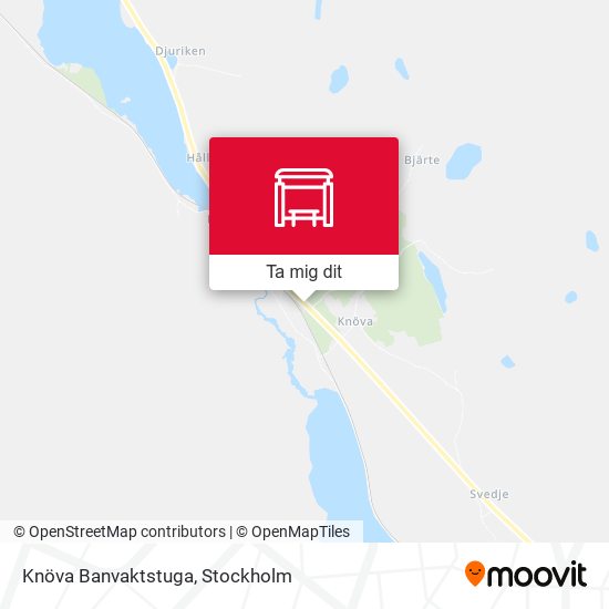 Knöva Banvaktstuga karta