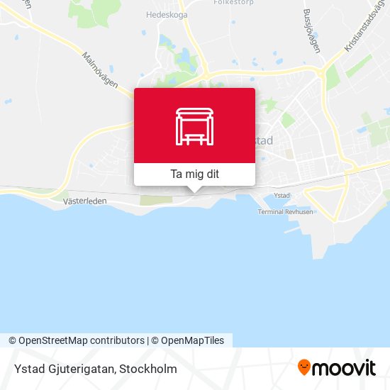 Ystad Gjuterigatan karta