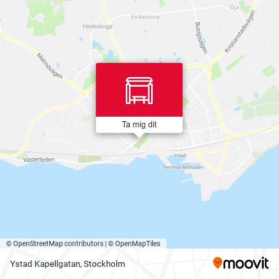 Ystad Kapellgatan karta