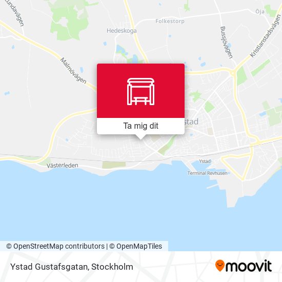 Ystad Gustafsgatan karta