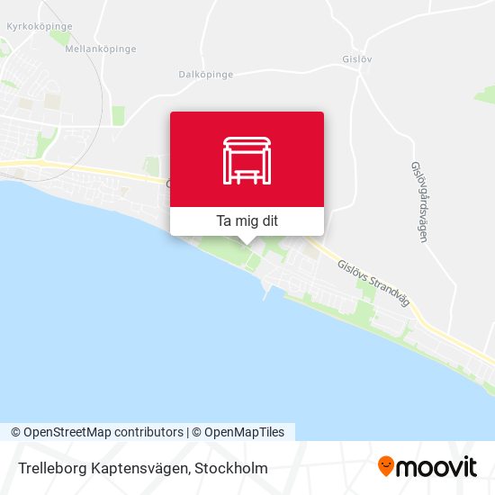 Trelleborg Kaptensvägen karta