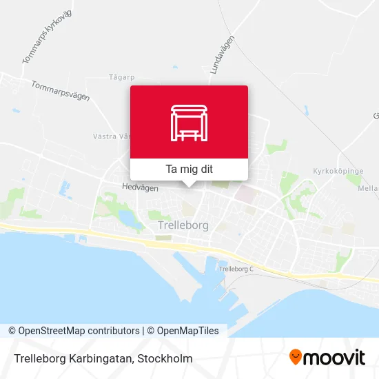 Trelleborg Karbingatan karta