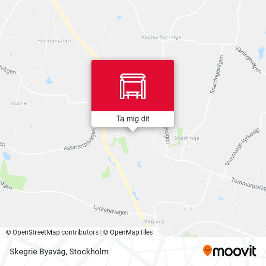 Skegrie Byaväg karta