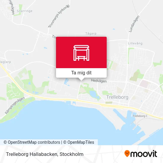 Trelleborg Hallabacken karta