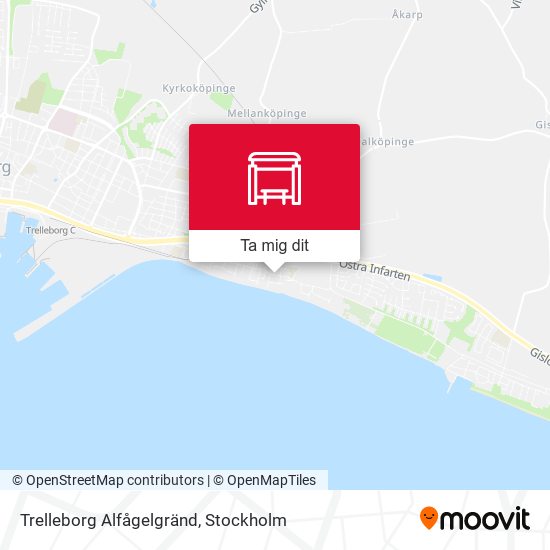 Trelleborg Alfågelgränd karta