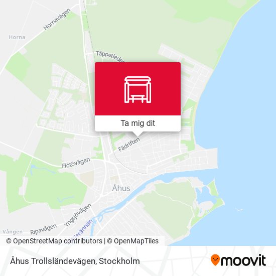 Åhus Trollsländevägen karta