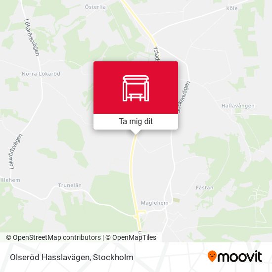 Olseröd Hasslavägen karta