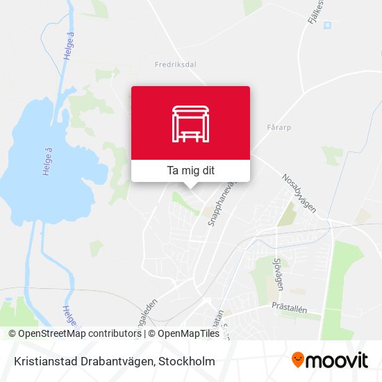 Kristianstad Drabantvägen karta