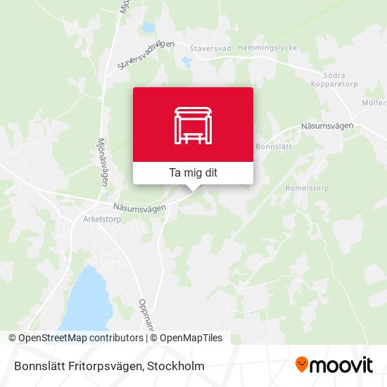 Bonnslätt Fritorpsvägen karta