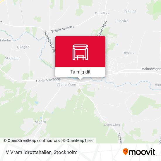V Vram Idrottshallen karta