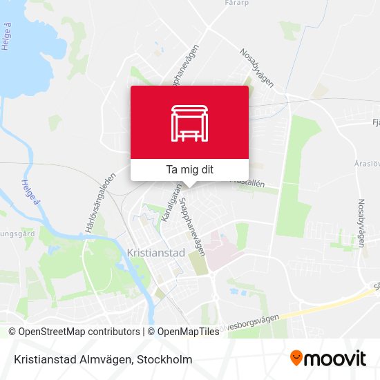 Kristianstad Almvägen karta