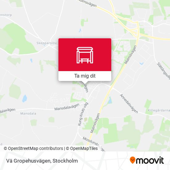 Vä Gropehusvägen karta