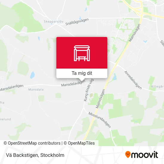 Vä Backstigen karta