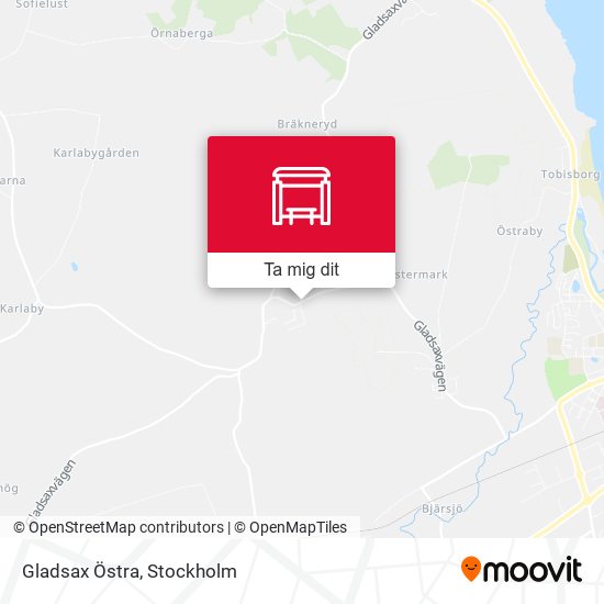 Gladsax Östra karta