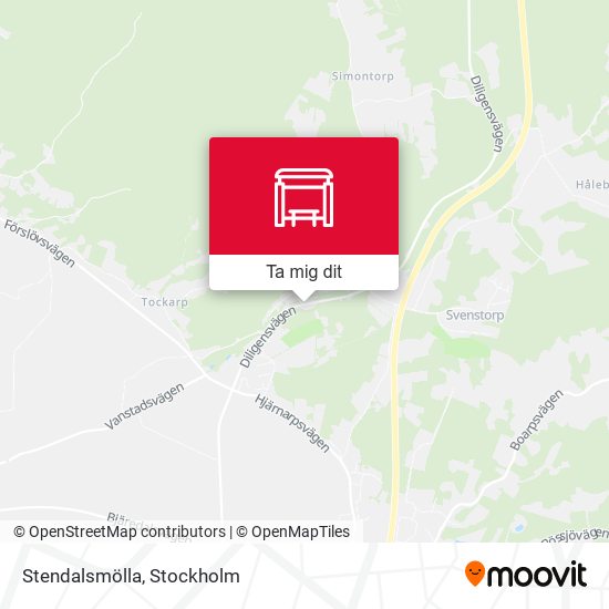 Stendalsmölla karta