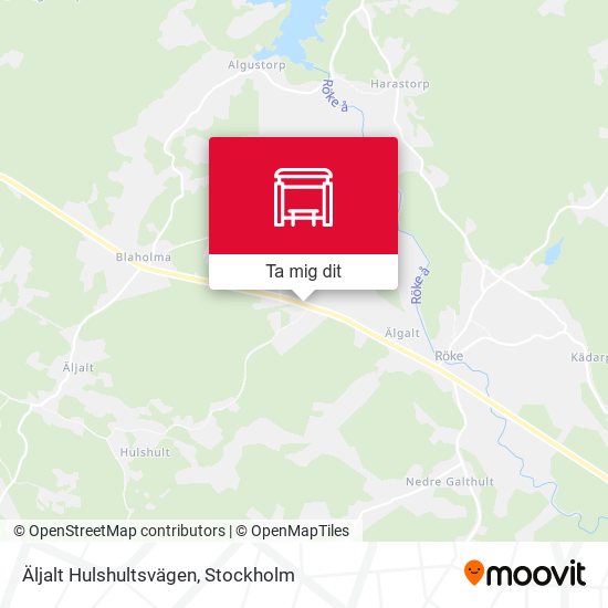 Äljalt Hulshultsvägen karta