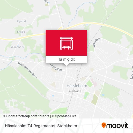 Hässleholm T4 Regementet karta