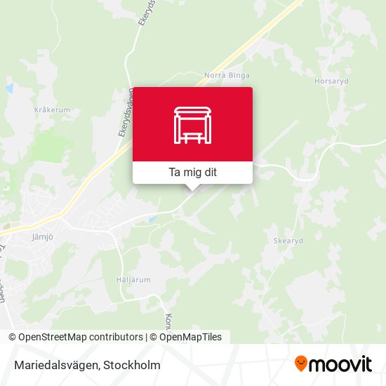 Mariedalsvägen karta