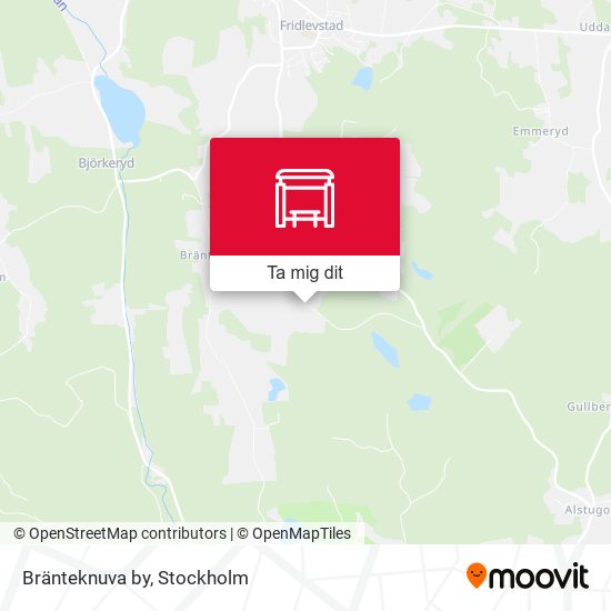 Bränteknuva by karta