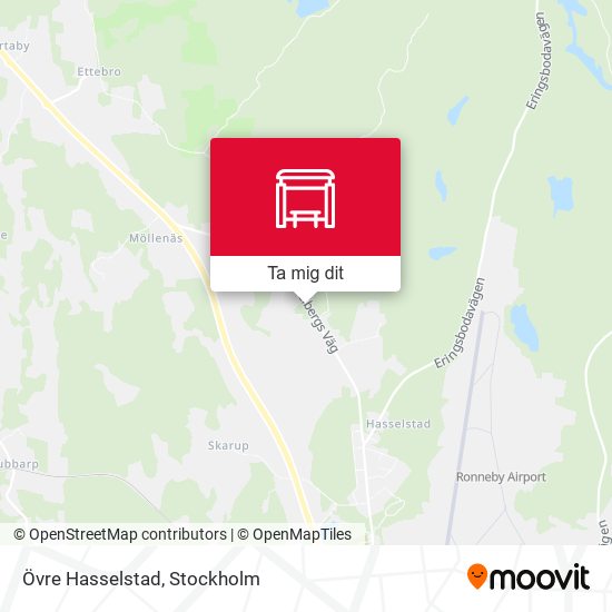 Övre Hasselstad karta